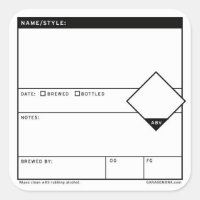 Generic Homebrew Labels Writable Bottle Stickers