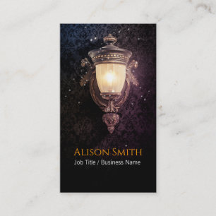 Generic lamp with fireflies business card