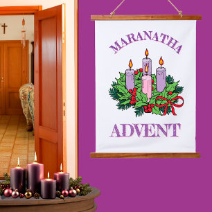 Generic MARANATHA Advent Wreath Hanging Tapestry