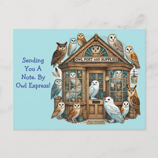 Generic Owl Express  Postcard (Front)