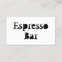 Generic Plain White Espresso Bar - Business Card