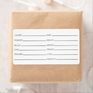Generic Reloading Data Label Template