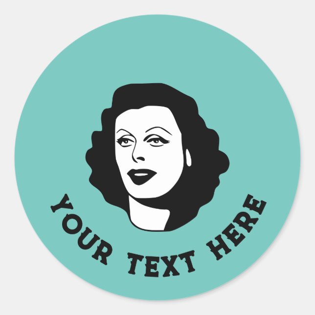 Generic Retro Female Classic Round Sticker (Front)