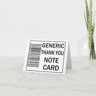 Generic Thank You Note Card Regular Style