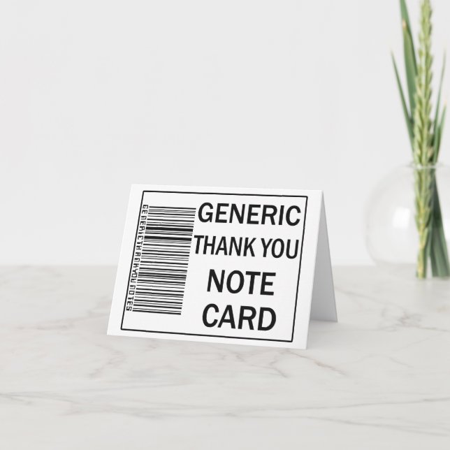 Generic Thank You Note Card Regular Style (Front)
