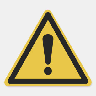 Generic Warning Triangle Sign Sticker