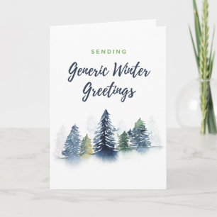 Generic Winter Greetings Holiday Card Nonreligious