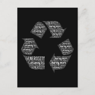 generosity-401403 CAUSES RECYLE FEELINGS ACTIONS M Postcard