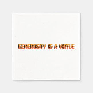 Generosity is a virtue EN Napkin