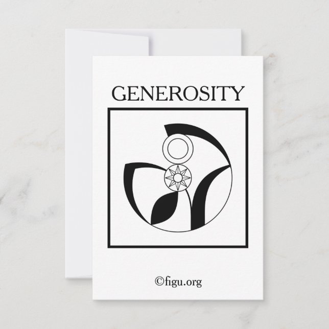 Generosity Symbol Thank You Card (Front)