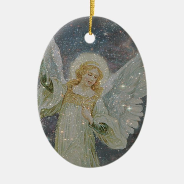 Generous -  Guardian Angel of Generosity Ceramic Tree Decoration (Front)