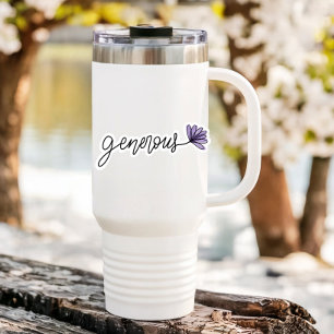 Generous Word Flower Laptop   Die-Cut Sticker