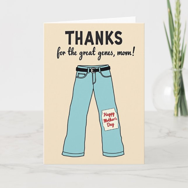 Genes Mum Illustration Card (Front)