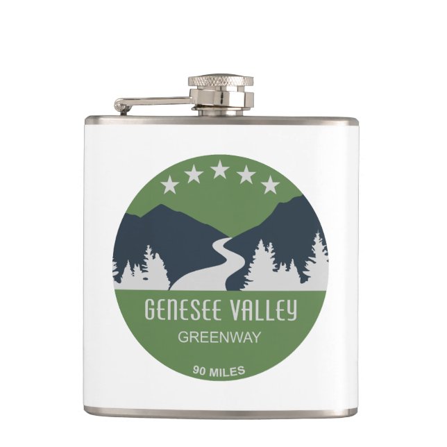 Genesee Valley Greenway New York Hip Flask (Front)
