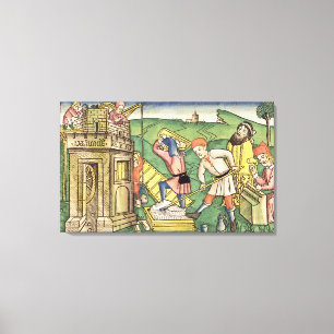 Genesis 11 1-9 Building The Tower of Babel, from t Canvas Print