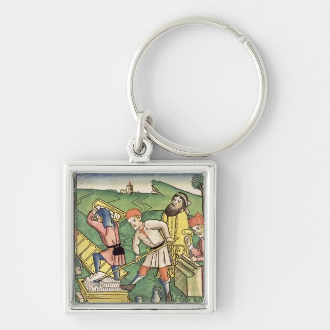 Genesis 11 1-9 Building The Tower of Babel, from t Key Ring (Front)