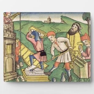 Genesis 11 1-9 Building The Tower of Babel, from t Plaque