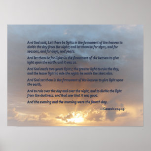 Genesis 1:14-19 ... Let there be lights Poster