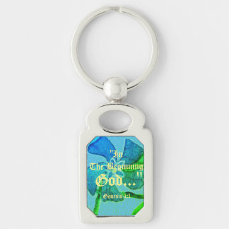 Genesis 1:1 In the beginning God..."Bible truth  K Key Ring