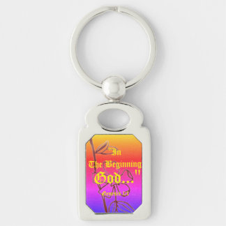 Genesis 1:1 In the beginning God..."Bible truth K Key Ring