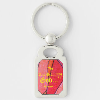 Genesis 1:1 In the beginning God..."Bible truth K Key Ring