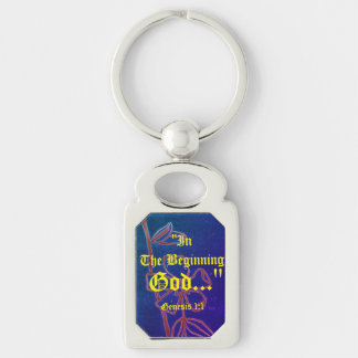 Genesis 1:1 In the beginning God..."Bible truth  K Key Ring