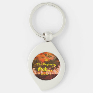 Genesis 1:1 In the beginning God..."Bible truth  K Key Ring