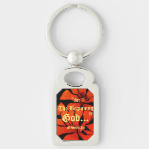 Genesis 1:1 In the beginning God..."Bible truth K Key Ring