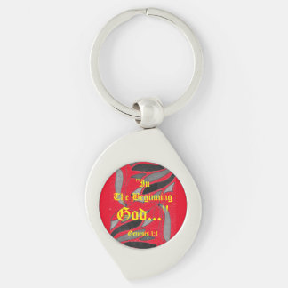 Genesis 1:1 In the beginning God..."Bible truth K Key Ring