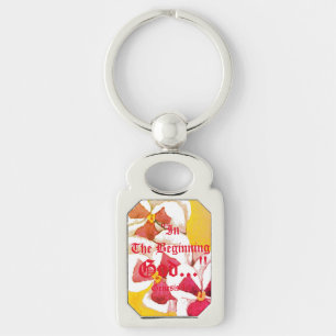 Genesis 1:1 In the beginning God..."Bible truth K Key Ring