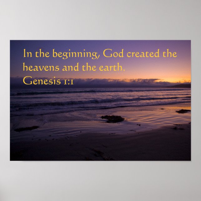 Genesis 1:1 poster (Front)