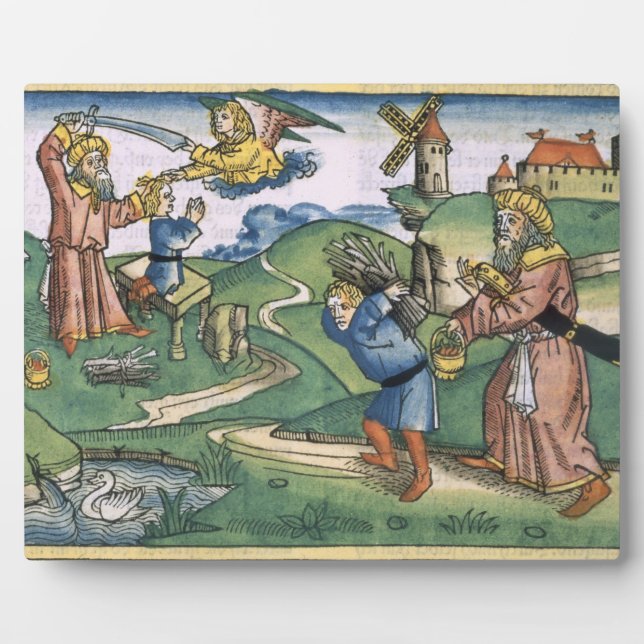 Genesis 21 1-14 Abraham's offering up of Isaac, fr Plaque (Front)