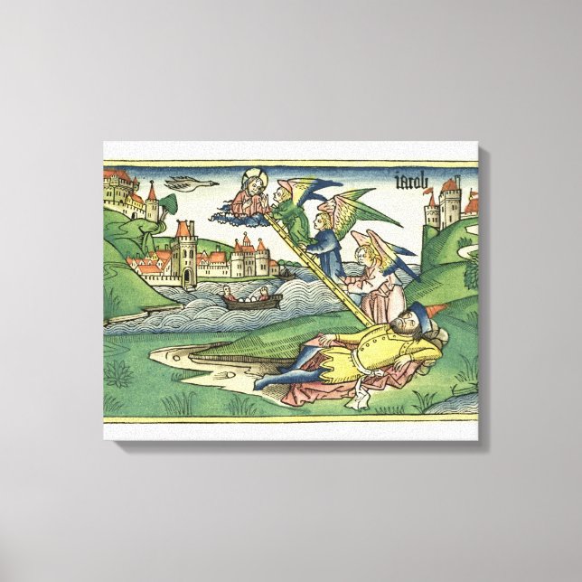 Genesis 28 10 Jacob's Ladder, from the 'Nuremberg Canvas Print (Front)