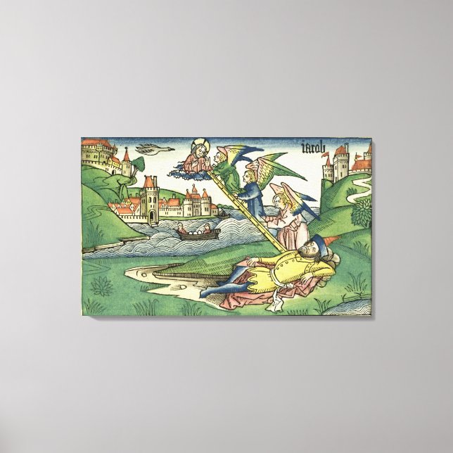 Genesis 28 10 Jacob's Ladder, from the 'Nuremberg Canvas Print (Front)