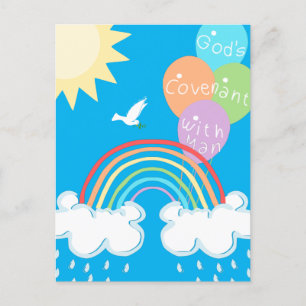 Genesis 9 God's Covenant with Man the Rainbow Postcard