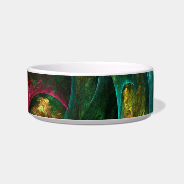 Genesis Abstract Art Cat Bowl (Front)