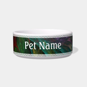 Genesis Abstract Art Cat Bowl