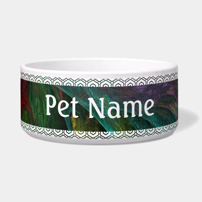 Genesis Abstract Art Dog Bowl (Front)