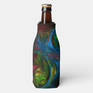 Genesis Blue Abstract Art Bottle Cooler
