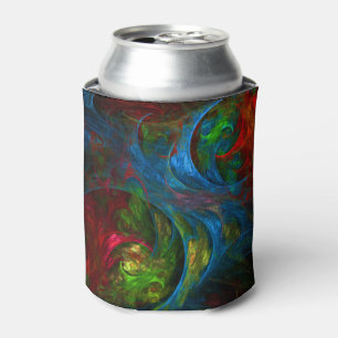 Genesis Blue Abstract Art Can Cooler