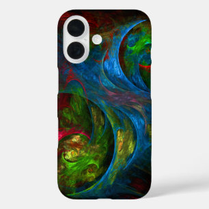 Genesis Blue Abstract Art iPhone 16 Case