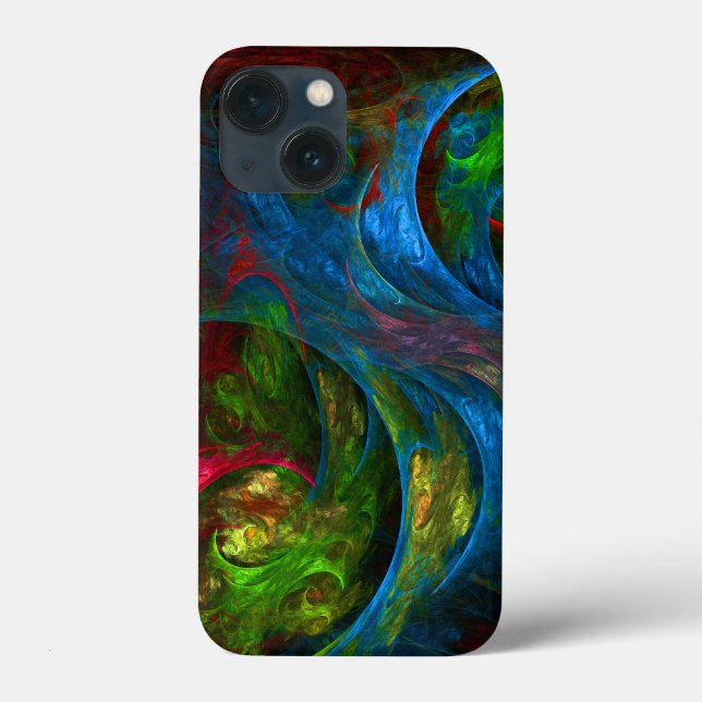 Genesis Blue Abstract Art Case-Mate iPhone Case (Back)
