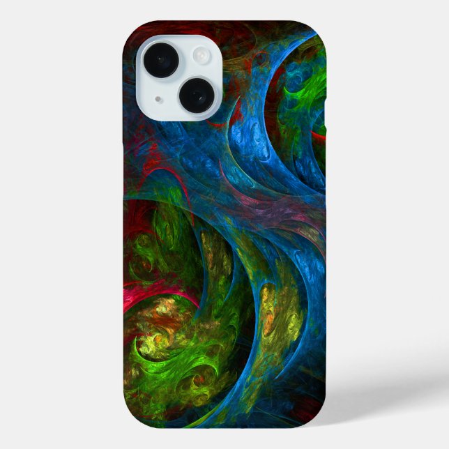 Genesis Blue Abstract Art Case-Mate iPhone Case (Back)