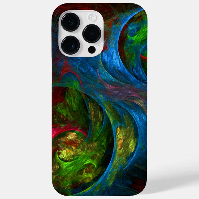 Genesis Blue Abstract Art Case-Mate iPhone Case (Back)