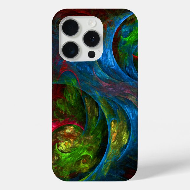 Genesis Blue Abstract Art Case-Mate iPhone Case (Back)