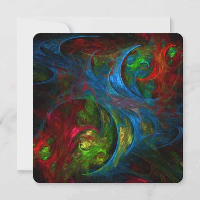 Genesis Blue Abstract Art Invitation (Front)