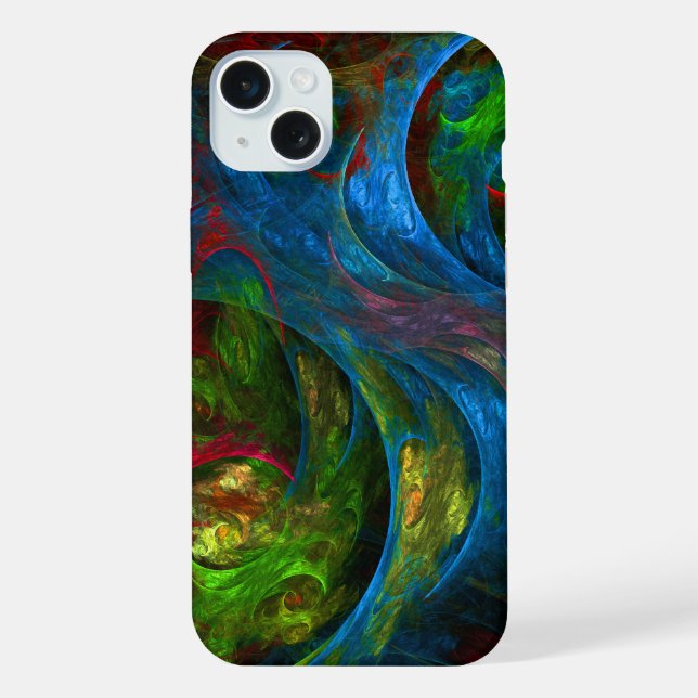 Genesis Blue Abstract Art iPhone Case (Back)