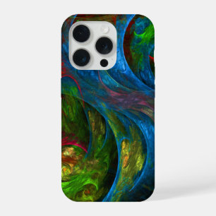 Genesis Blue Abstract Art iPhone 15 Pro Case
