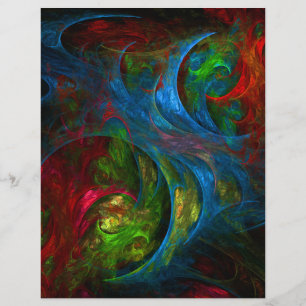 Genesis Blue Abstract Art Letterhead