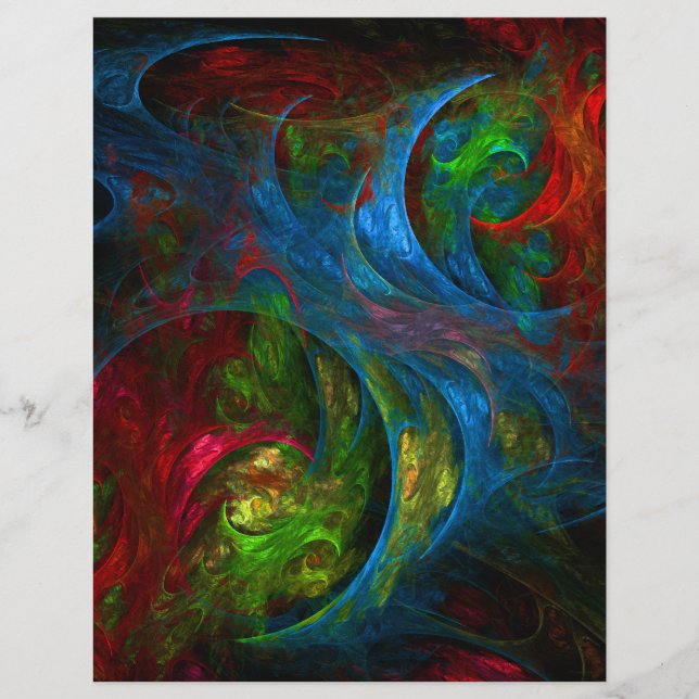 Genesis Blue Abstract Art Letterhead (Front)